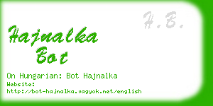 hajnalka bot business card